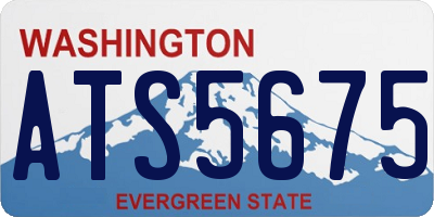 WA license plate ATS5675