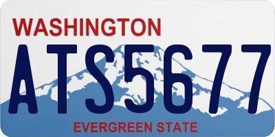 WA license plate ATS5677