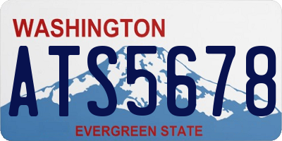 WA license plate ATS5678
