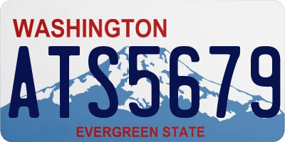 WA license plate ATS5679