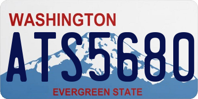 WA license plate ATS5680