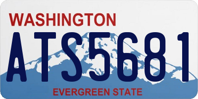 WA license plate ATS5681