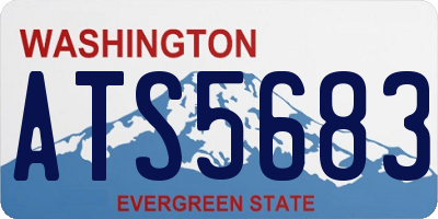 WA license plate ATS5683