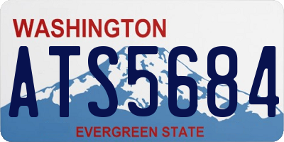 WA license plate ATS5684
