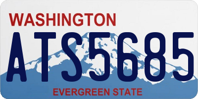 WA license plate ATS5685