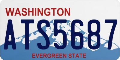 WA license plate ATS5687