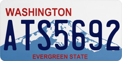 WA license plate ATS5692