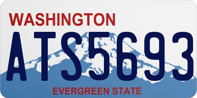 WA license plate ATS5693