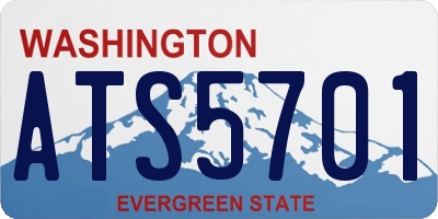 WA license plate ATS5701