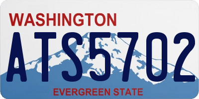 WA license plate ATS5702