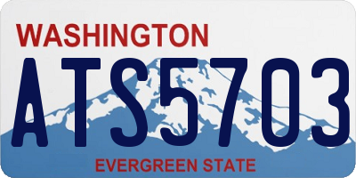 WA license plate ATS5703
