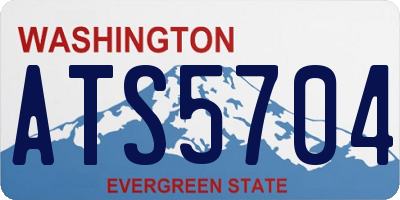WA license plate ATS5704