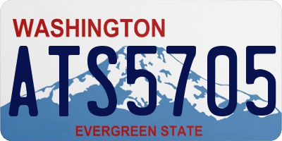 WA license plate ATS5705