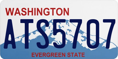 WA license plate ATS5707