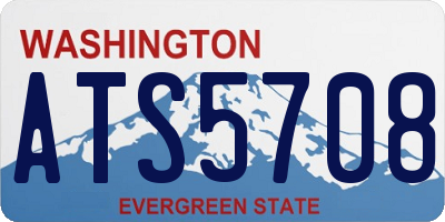 WA license plate ATS5708