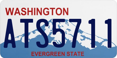 WA license plate ATS5711