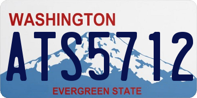 WA license plate ATS5712