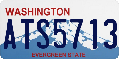 WA license plate ATS5713