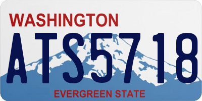WA license plate ATS5718