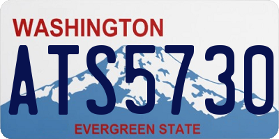 WA license plate ATS5730