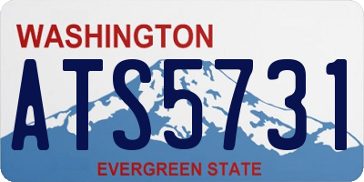 WA license plate ATS5731
