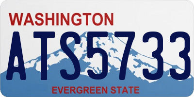 WA license plate ATS5733