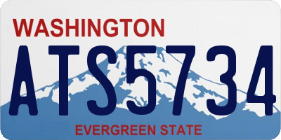 WA license plate ATS5734