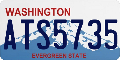 WA license plate ATS5735
