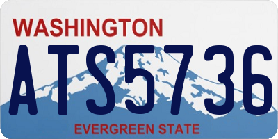WA license plate ATS5736