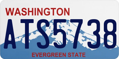 WA license plate ATS5738