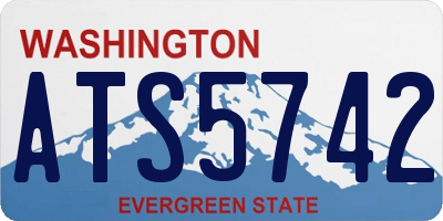 WA license plate ATS5742