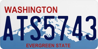 WA license plate ATS5743