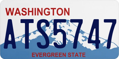 WA license plate ATS5747