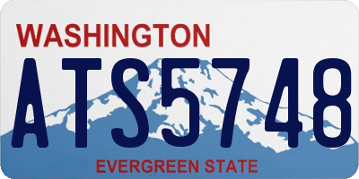 WA license plate ATS5748