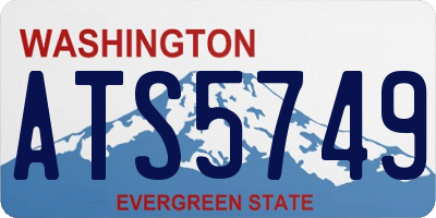 WA license plate ATS5749