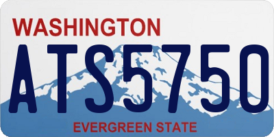 WA license plate ATS5750