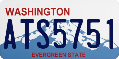 WA license plate ATS5751