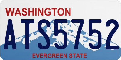 WA license plate ATS5752