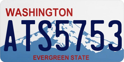 WA license plate ATS5753