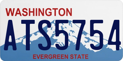 WA license plate ATS5754