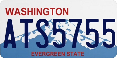 WA license plate ATS5755