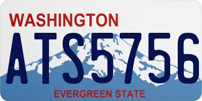 WA license plate ATS5756