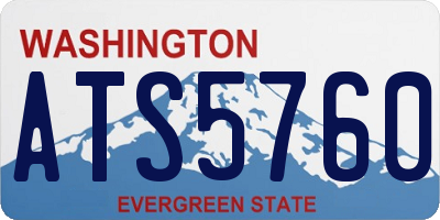 WA license plate ATS5760