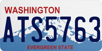 WA license plate ATS5763