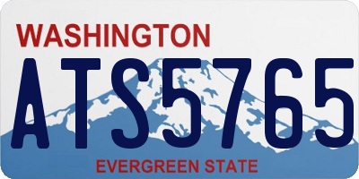 WA license plate ATS5765