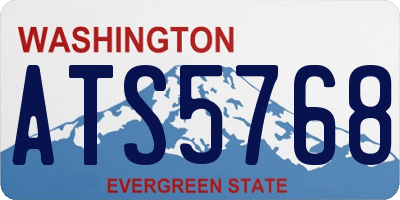 WA license plate ATS5768