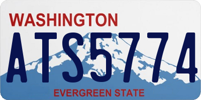 WA license plate ATS5774