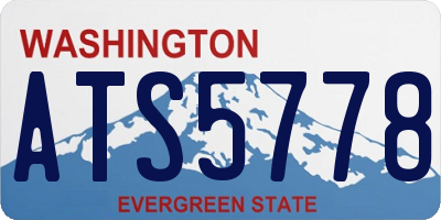 WA license plate ATS5778