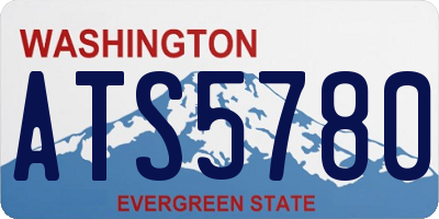 WA license plate ATS5780