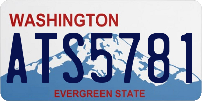 WA license plate ATS5781